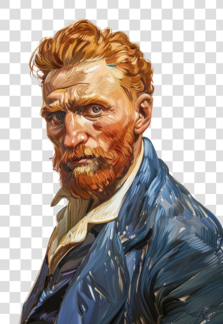 PSD png: vincent van gogh, pintor y retratista