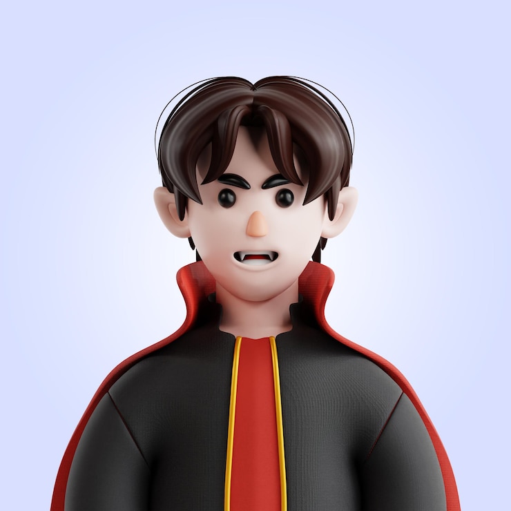 PSD png-vorlage für 3d-avatar-fantasie-illustrationen