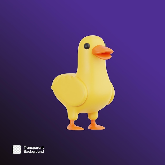 PNG-Vorlage für eine 3D-Ikonenillustration für Tiere im Frühling