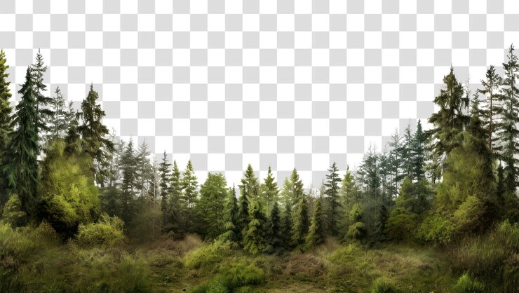 PSD png-waldvegetationslandschaft im freien
