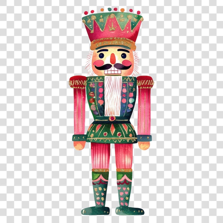PSD png weihnachts-nussbrecher weihnachten lebendige farben