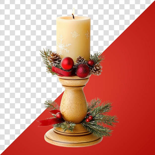 PNG Weihnachtskerzen-Dekor-Zentrumstück-Arrangement