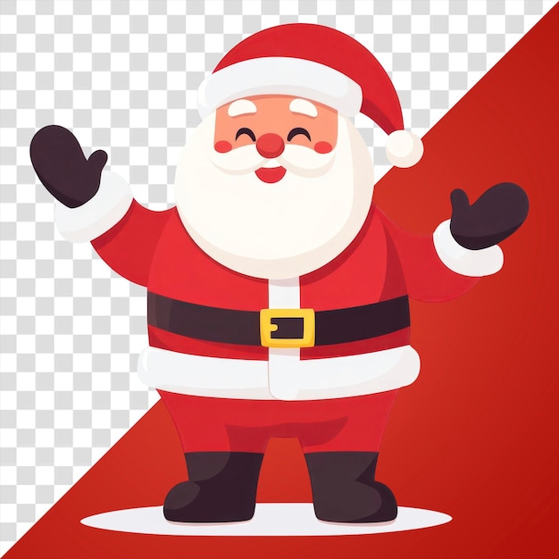 PNG-Weihnachtsmann mit glücklicher Illustration Weihnachtsman weiß