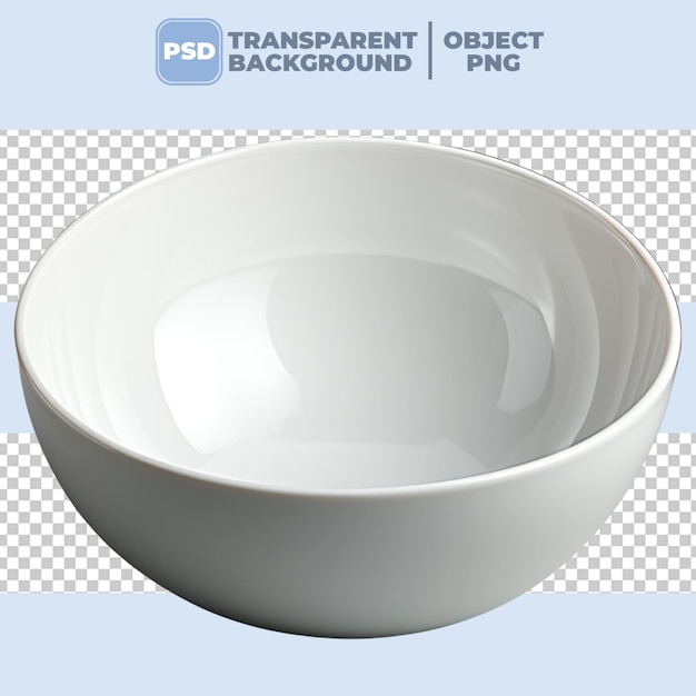 PNG White Bowl Top View su sfondo trasparente PSD