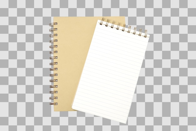 PNGTwo notebooks isolados em fundo branco
