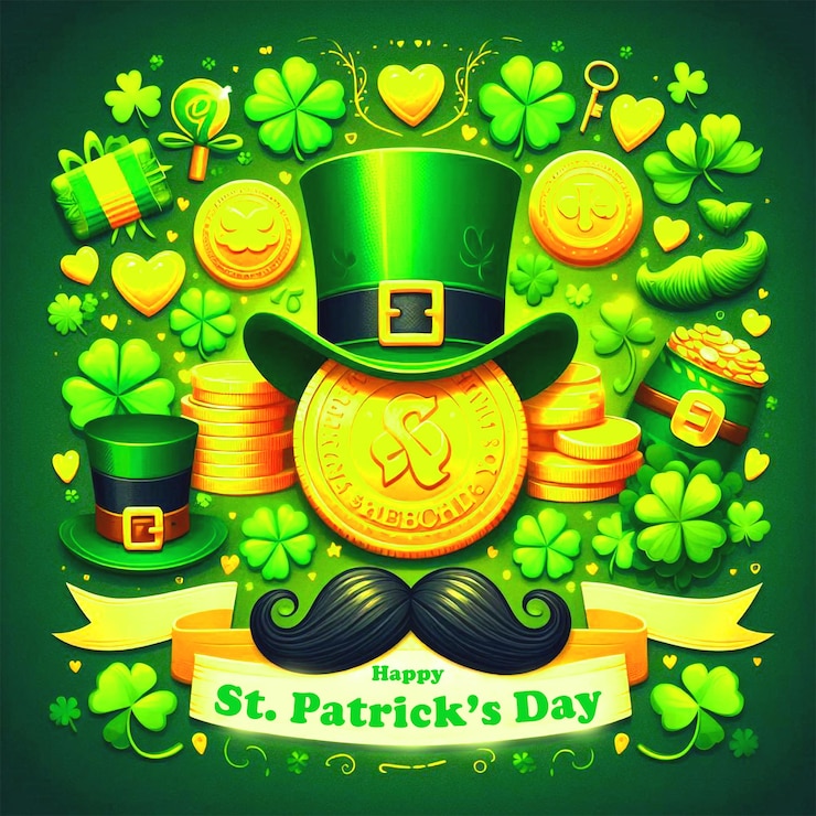PSD con una poción mágica para el feliz día de san patricio.