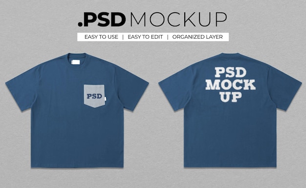 PSD pocket tee realistisches psd-mockup