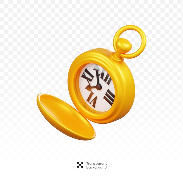 Pocket watch isolierte symbole ikonen und kultur von england 3d-rendering