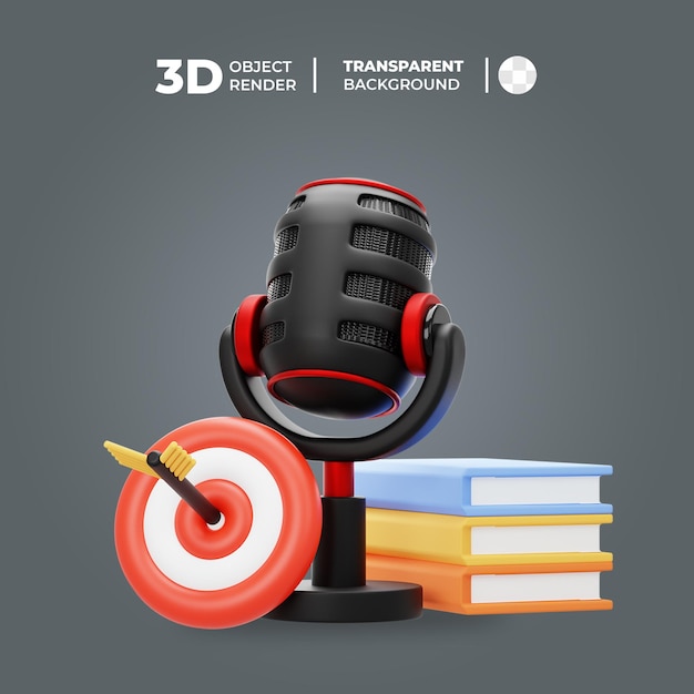 PSD podcast de desarrollo personal 3d