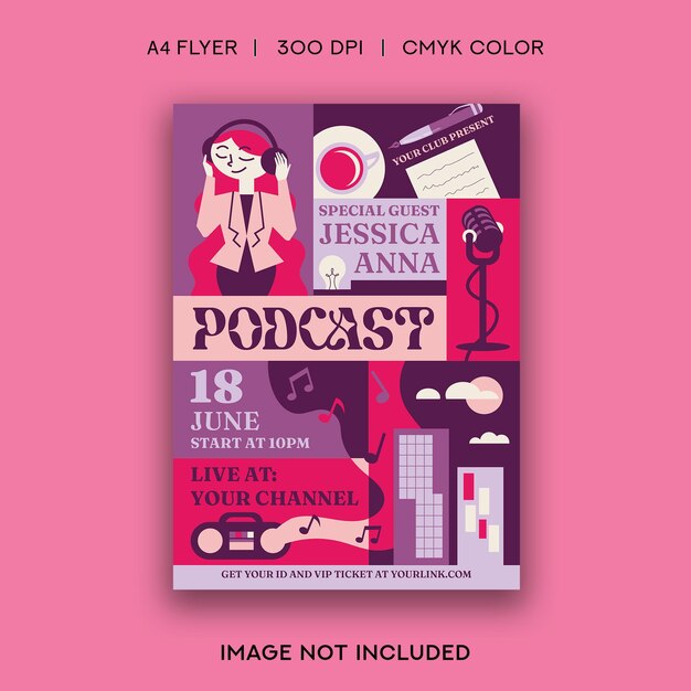 PSD podcast-live-flyer