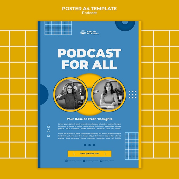 Podcast per tutti i modelli di poster