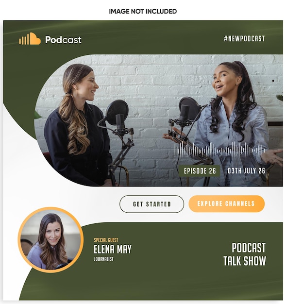 PSD podcast-talkshow-instagram-post-design oder poster-social-media-post bearbeitbare psd