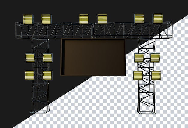 Poderoso equipo de iluminación del estadio
