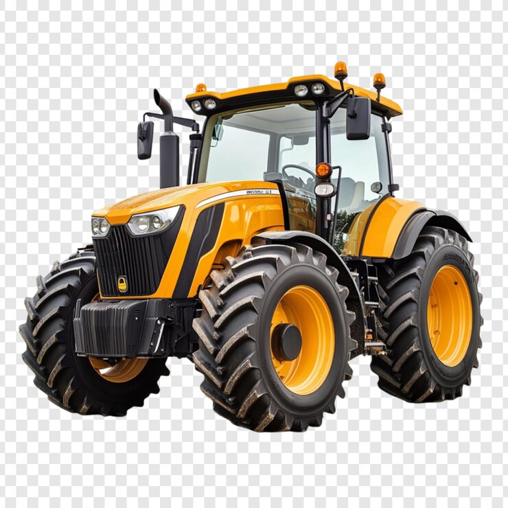 PSD poderoso tractor amarillo listo para el trabajo agrícola máquina agrícola fuerte y confiable