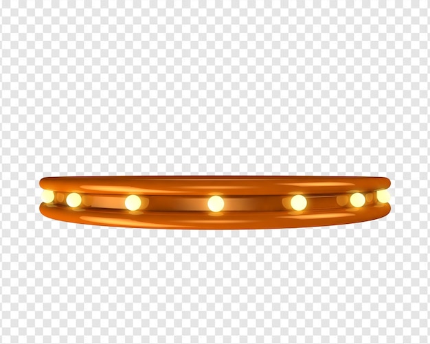 podio arancione 3d con led