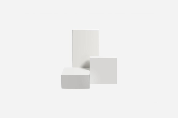 PSD podio blanco sobre fondo transparente en formato png
