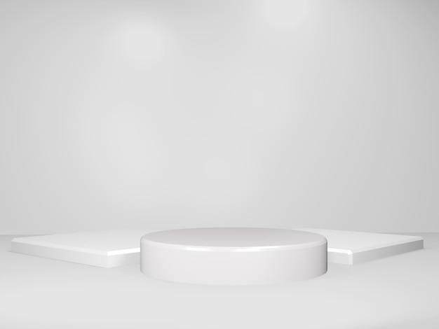 Pódio branco minimalista
