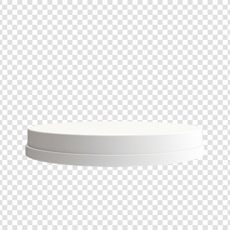 PSD pódio branco sobre um fundo transparente