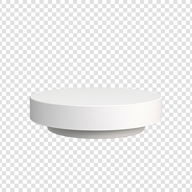 Pódio branco sobre um fundo transparente