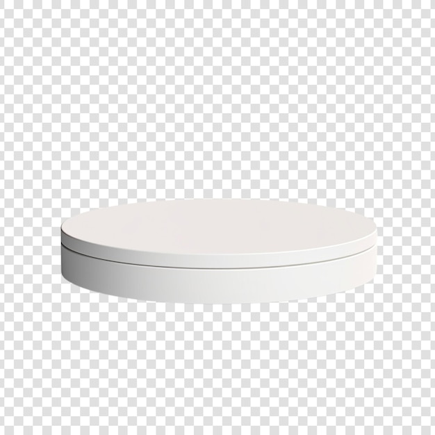 Pódio branco sobre um fundo transparente