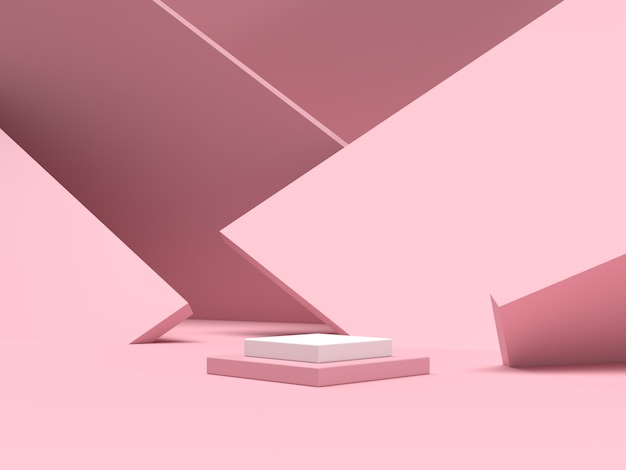 Pódio de forma de geometria de cena abstrata para exibição de produtos