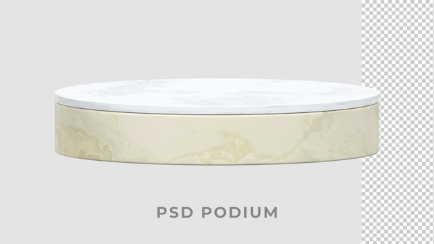 PSD pódio de mármore de luxo branco 3d