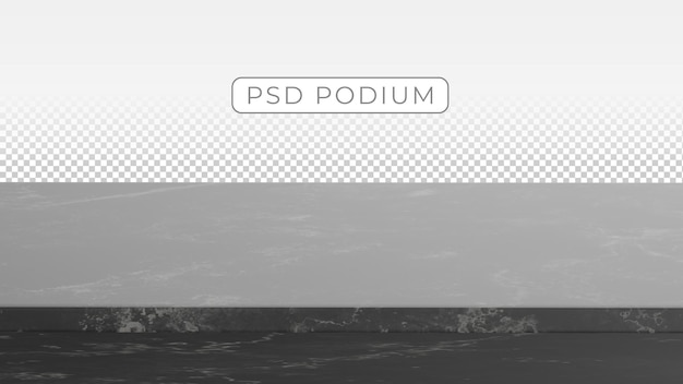 PSD pódio de mesa de mármore preto 3d