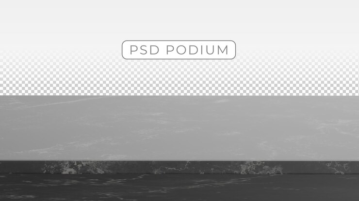 PSD pódio de mesa de mármore preto 3d