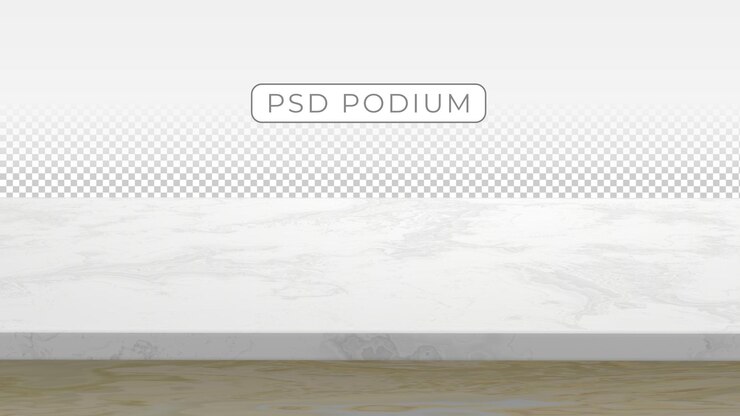 PSD pódio de mesa de mármore realista de luxo 3d