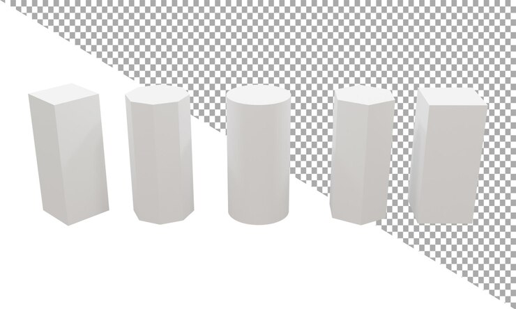 Pódio de suporte de exibição com renderização em 3D