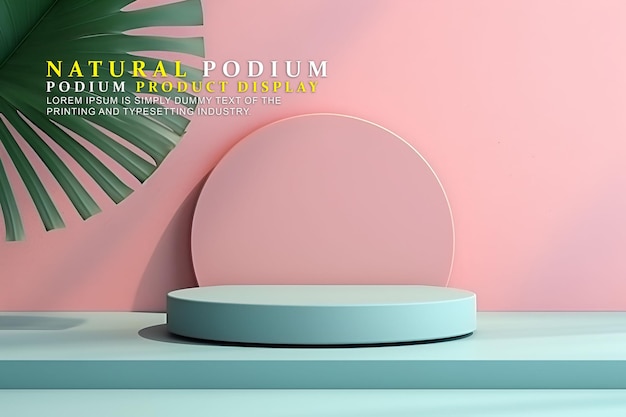 pódio de verão e natural para exposição de produtos modelo de exposição de palco para apresentação de produtos de exposição