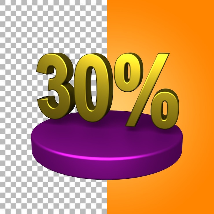 PSD podio de descuento 3d rendering