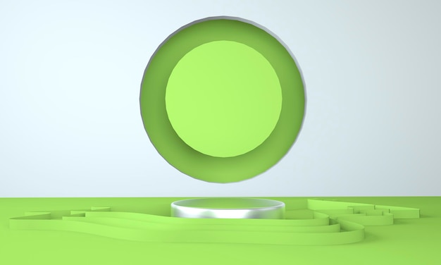 Podio di forma di geometria di scena di sfondo astratto per la visualizzazione del prodotto