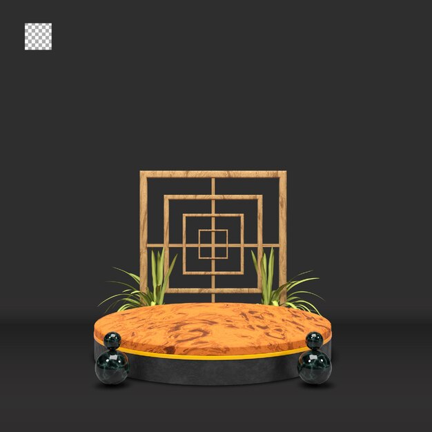 Podio di rendering 3d moderno ed elegante per il design