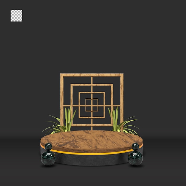 Podio di rendering 3d moderno ed elegante per il design