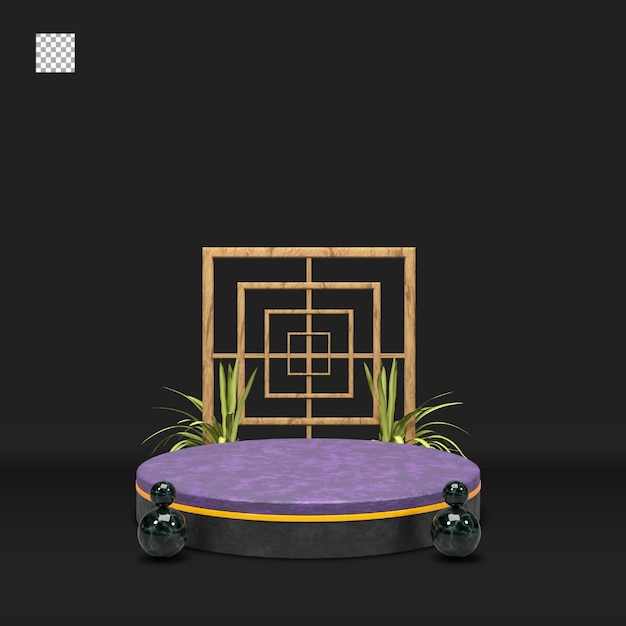 Podio di rendering 3d moderno ed elegante per il design