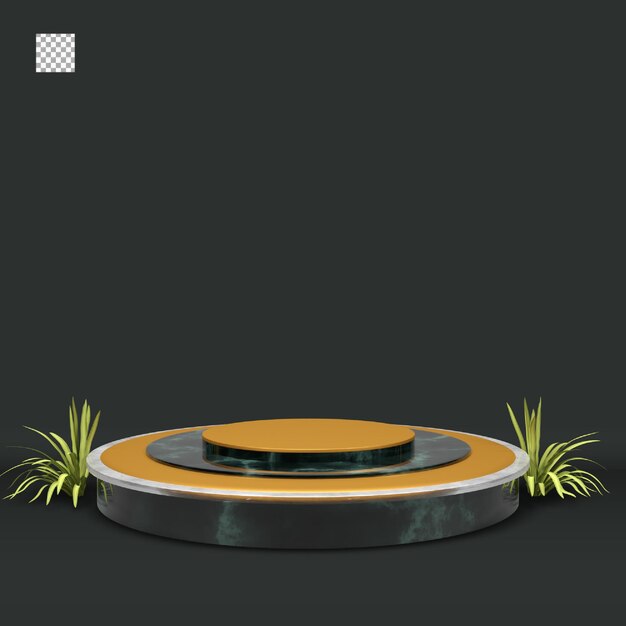 Podio di rendering 3d moderno ed elegante per il design