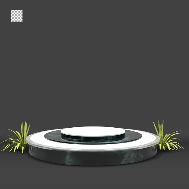 Podio di rendering 3d moderno ed elegante per il design