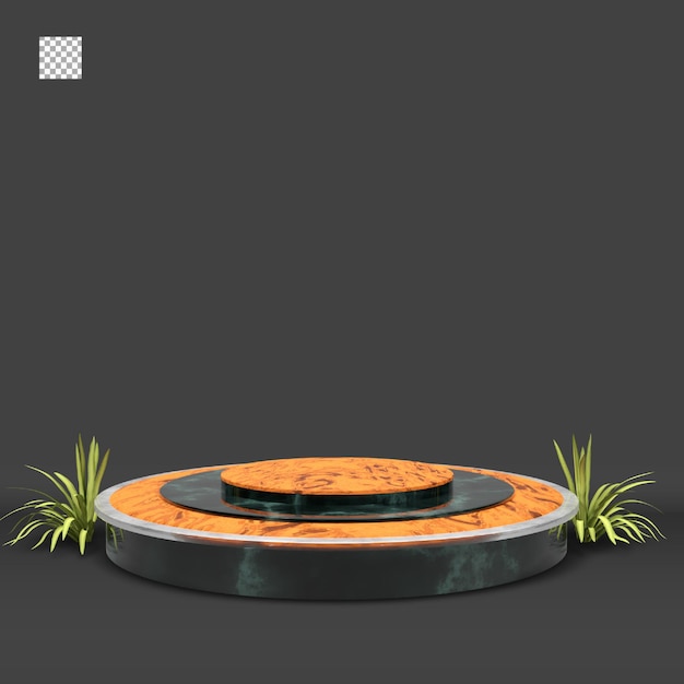 Podio di rendering 3d moderno ed elegante per il design