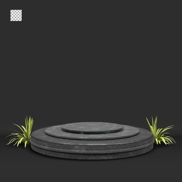 Podio di rendering 3d moderno ed elegante per il design