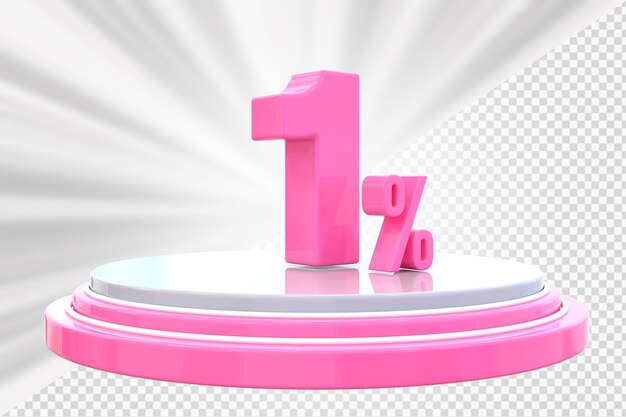 Podio di sconto numero 1% per il prodotto