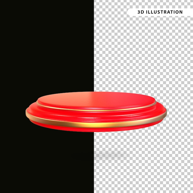 PSD podio de escenario de oro renderizado 3d