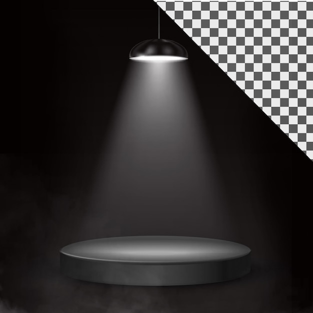 Podio de escenario con reflector