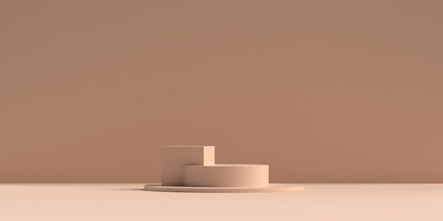 Podio de forma de geometría de escena abstracta 3D