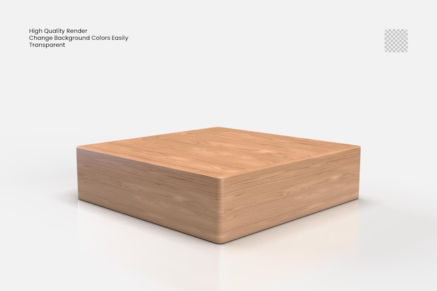 Podio in legno con visualizzazione 3D