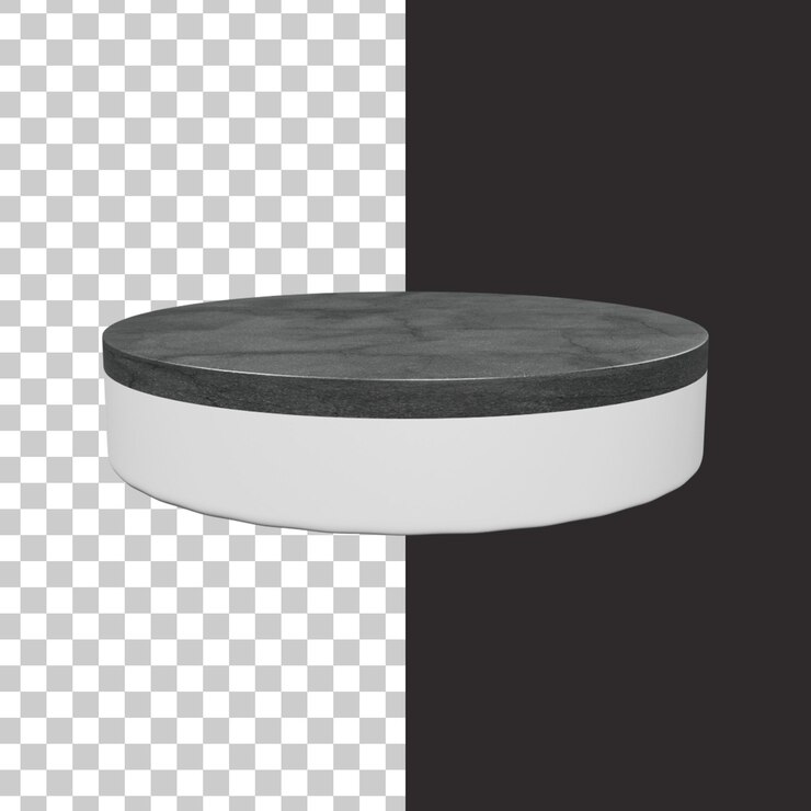 Podio isolato con texture in rendering 3d