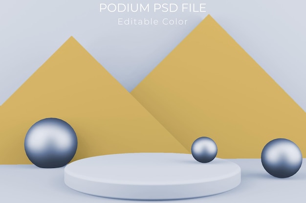 Podio de lujo PSD para presentación de productos renderizado 3d