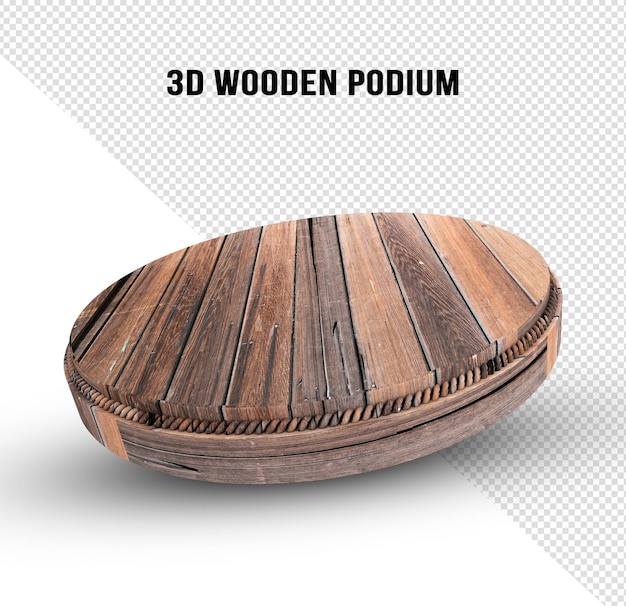 Podio de madera 3d para composición de festa junina