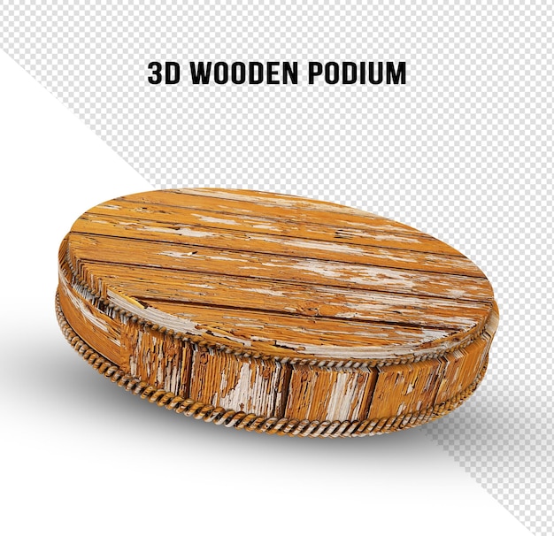 Podio de madera 3d para composición de festa junina