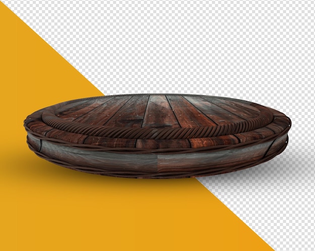 PSD podio de madera 3d para festa junina